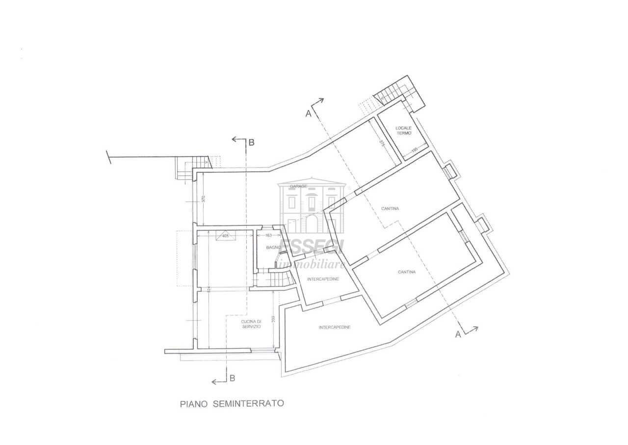 Planimetria seminterrato - Villa Via dei Borelli, Lucca - floor plans 1