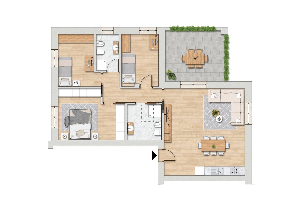 Edificio B - Interno 6.jpg - Apartment Via Calzolara, Valsamoggia - floor plans 1