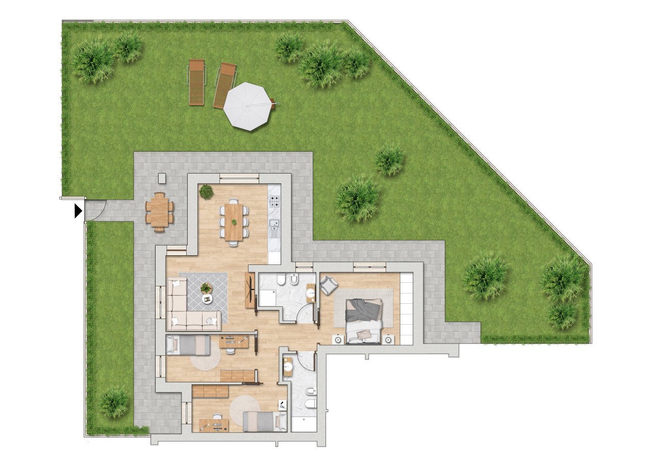 Edificio B - Interno 1.jpg - Appartamento Via Calzolara, Valsamoggia - planimetria 1