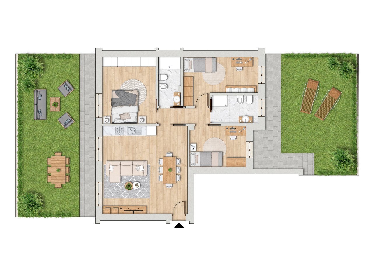 Edificio A - Interni 1-2.jpg - Appartamento Via Calzolara, Valsamoggia - planimetria 1