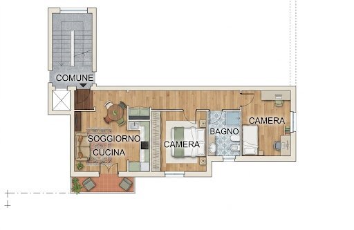 AFAA32DA-1C94-47D1-A9A4-F55C24C187EA.png - Four-room apartment Via A. Zanasi, Valsamoggia - floor plans 1