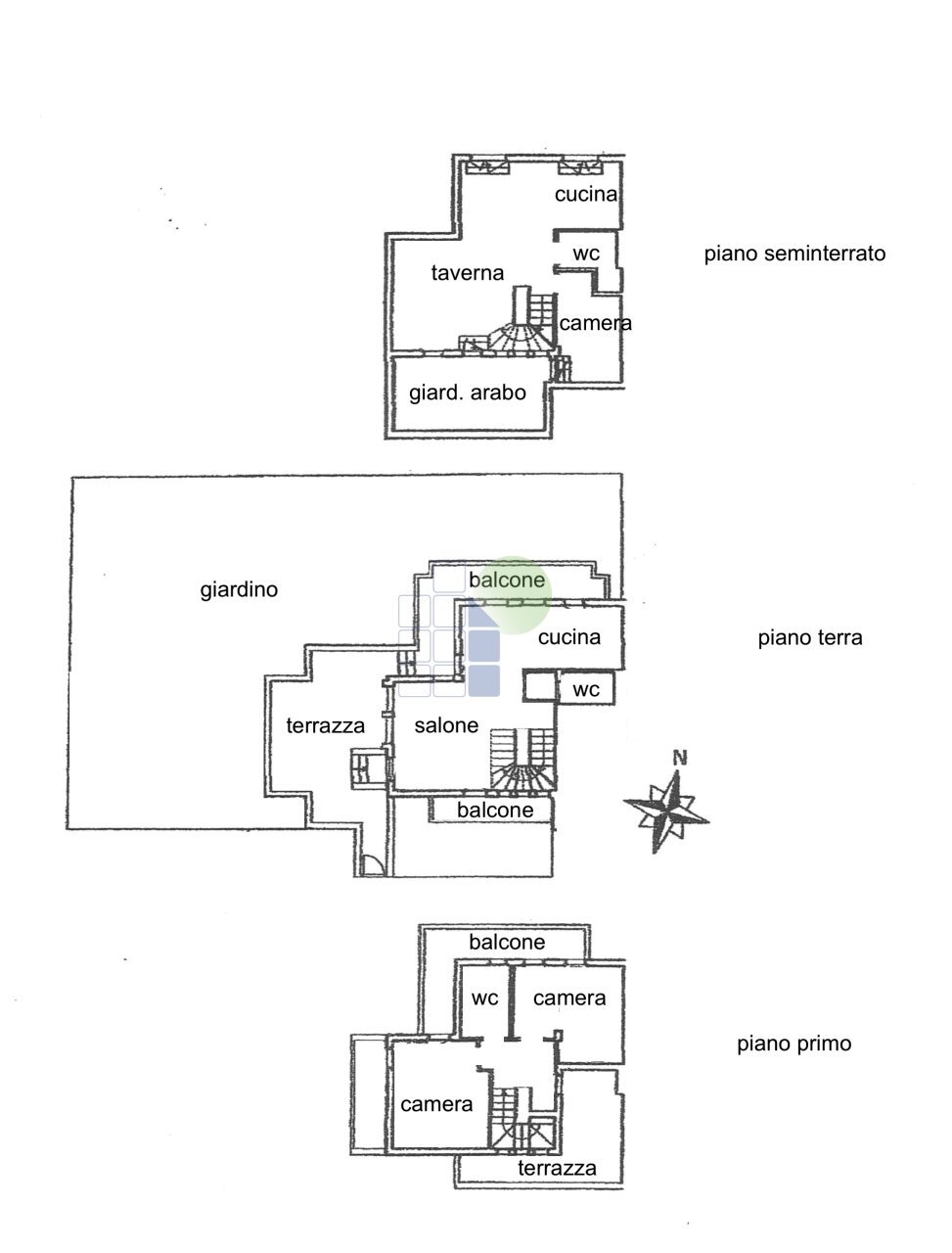 planimetria - Villa a Schiera Via del Pino  33, Livorno - planimetria 1