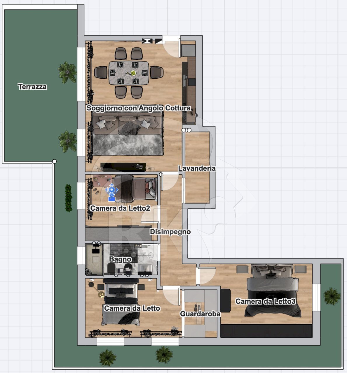 planimetria - Trilocale Via Nazionale 145, Pianoro - planimetria 1