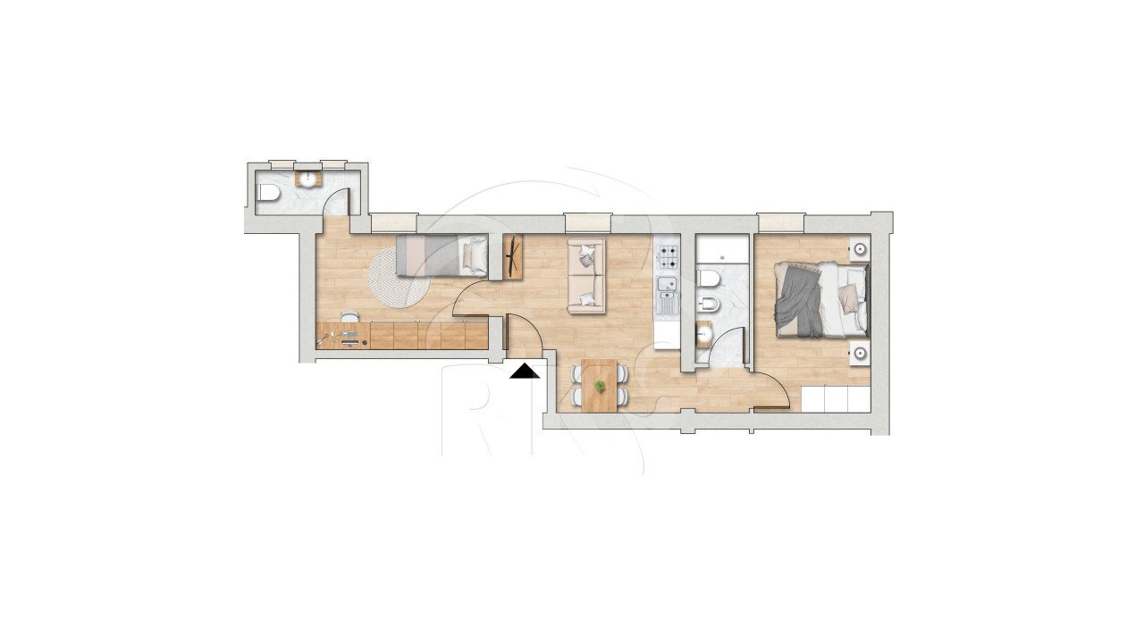 Unita C7-C11.jpg - Three-room apartment Via del Greto 1, Bologna - floor plans 1