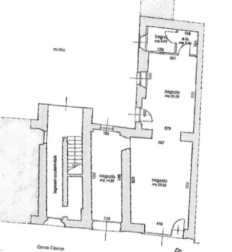 planimetria - Locale Commerciale Corso Cavour snc, Trino - planimetria 1