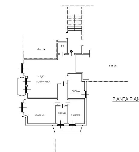 planimetria - Trilocale Via F. Masini 42, Romentino - planimetria 1