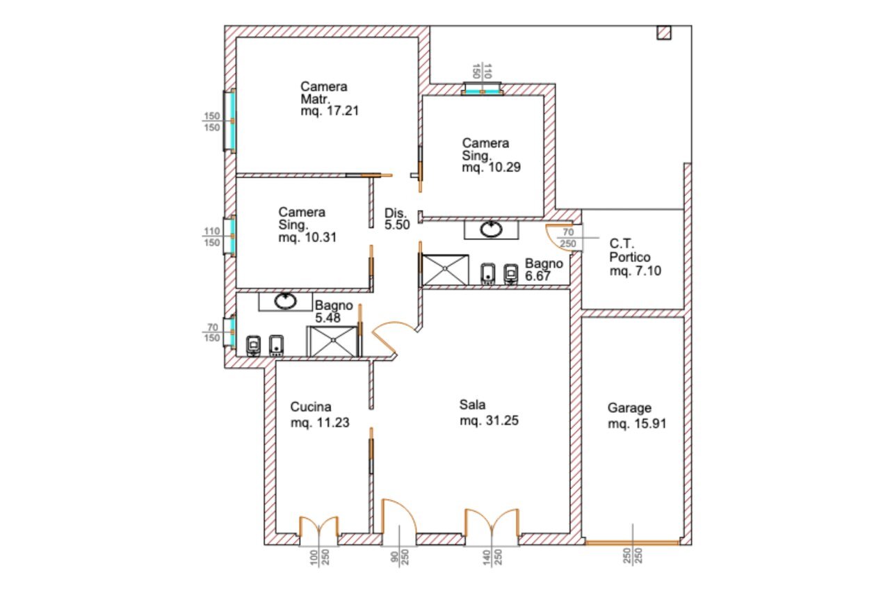Planimetria 9723.png - Casa semi indipendente via Sesia  sn, Caltignaga - foto 2
