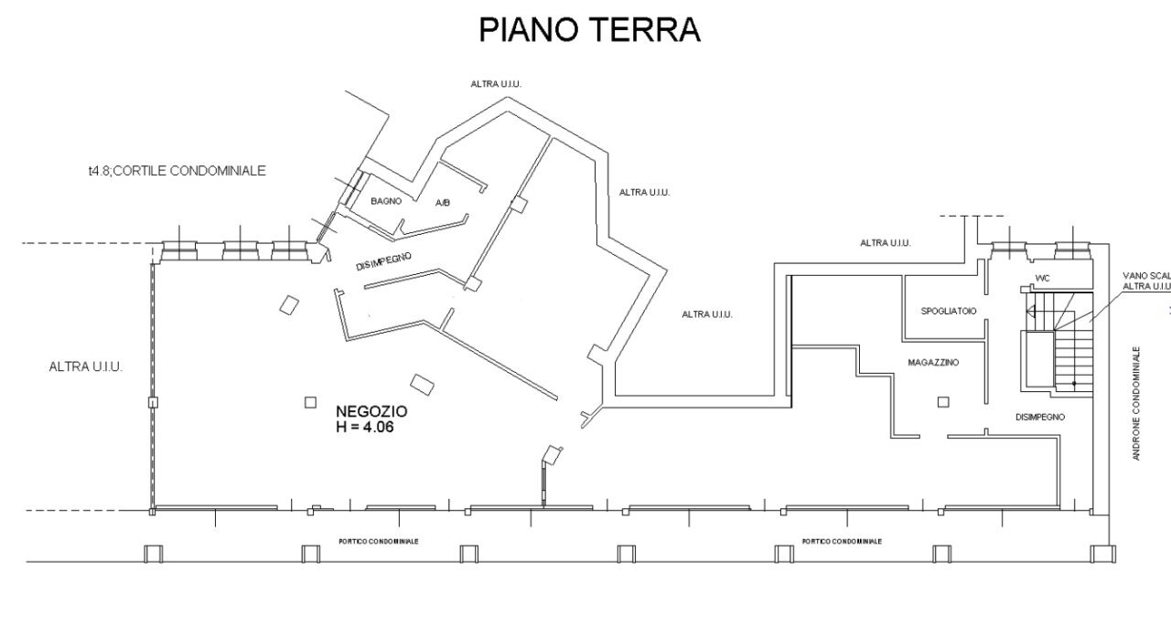 Planimetria Negozio San Paolo Novara.jpg - Locale Commerciale Corso Vercelli sn, Novara - planimetria 1