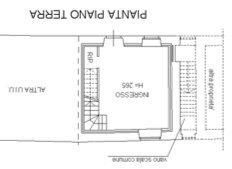 planimetria piano terra - Terratetto - Terracielo Piazza Regina Margherita 11, Mandello Vitta - planimetria 1