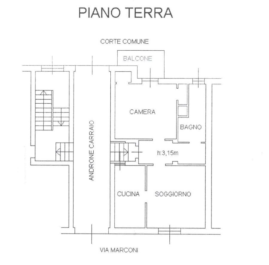 planimetria - Two-room apartment via marconi sn, Novara - floor plans 1
