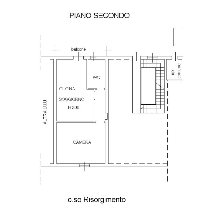 planimetria - Two-room apartment Corso Risorgimento 16, Novara - floor plans 1