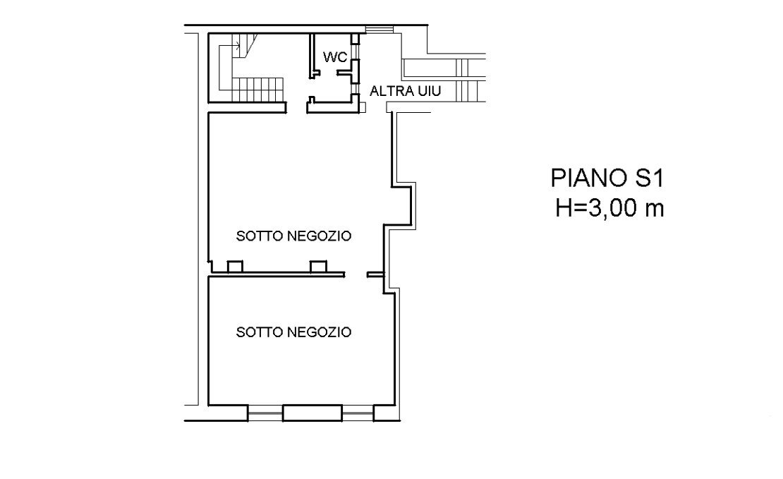 Sottonegozio Centro Novara.jpg - Locale Commerciale Corso della Vittoria sn, Novara - planimetria 1
