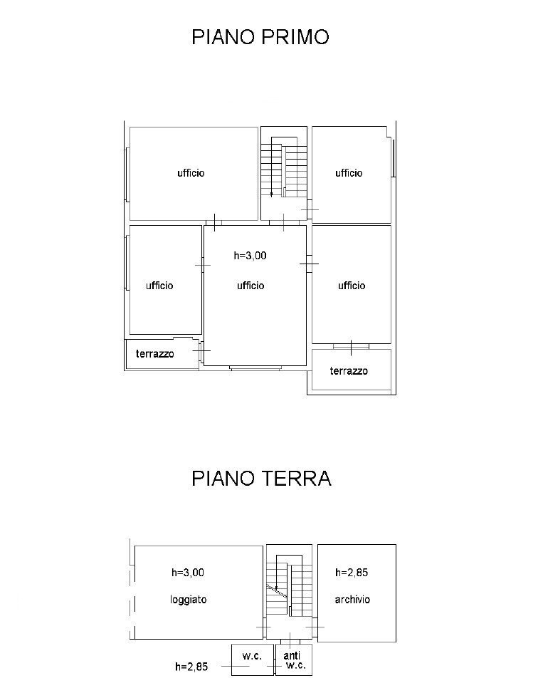Planimetria - Ufficio Via D'acquisto Salvo, Pontedera - planimetria 1