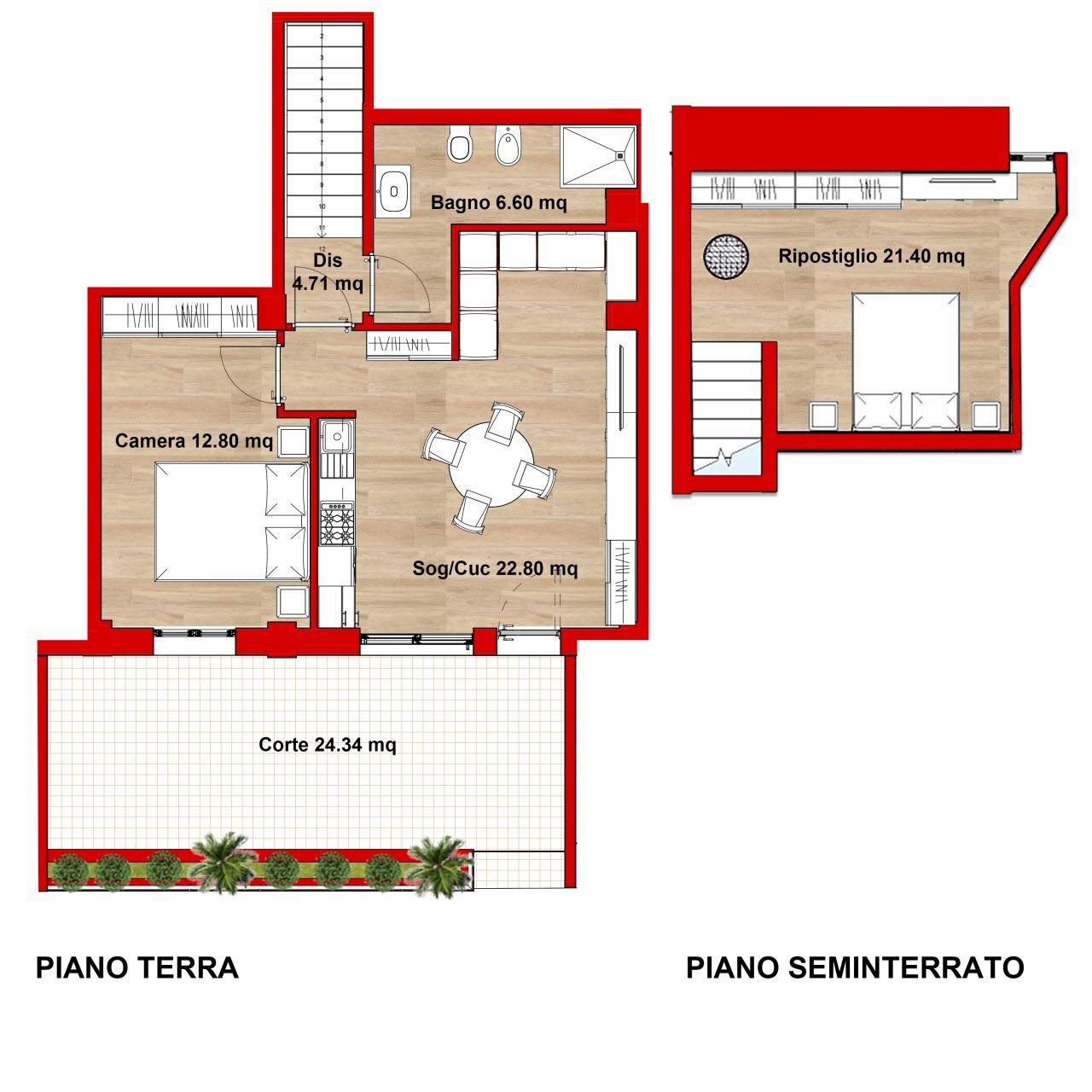 3.jpg - Three-room apartment San Benedetto del Tronto - floor plans 1
