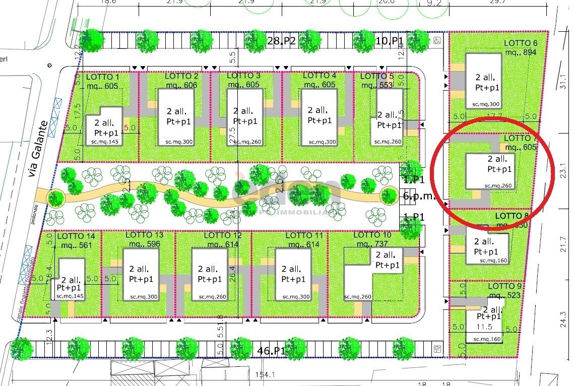 Progetto con numero alloggi.jpg - Terreno agricolo Via Galante 7, Castelfranco Emilia - foto 2