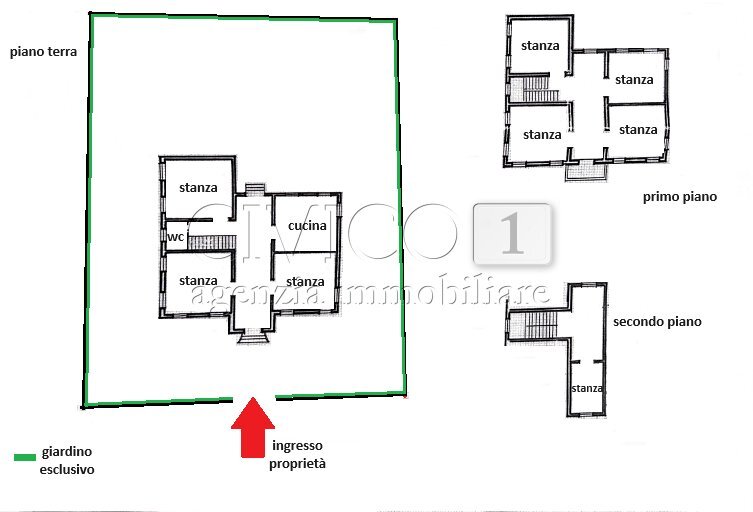 Planimetria - Villa Campo San Donato, Venezia - planimetria 1