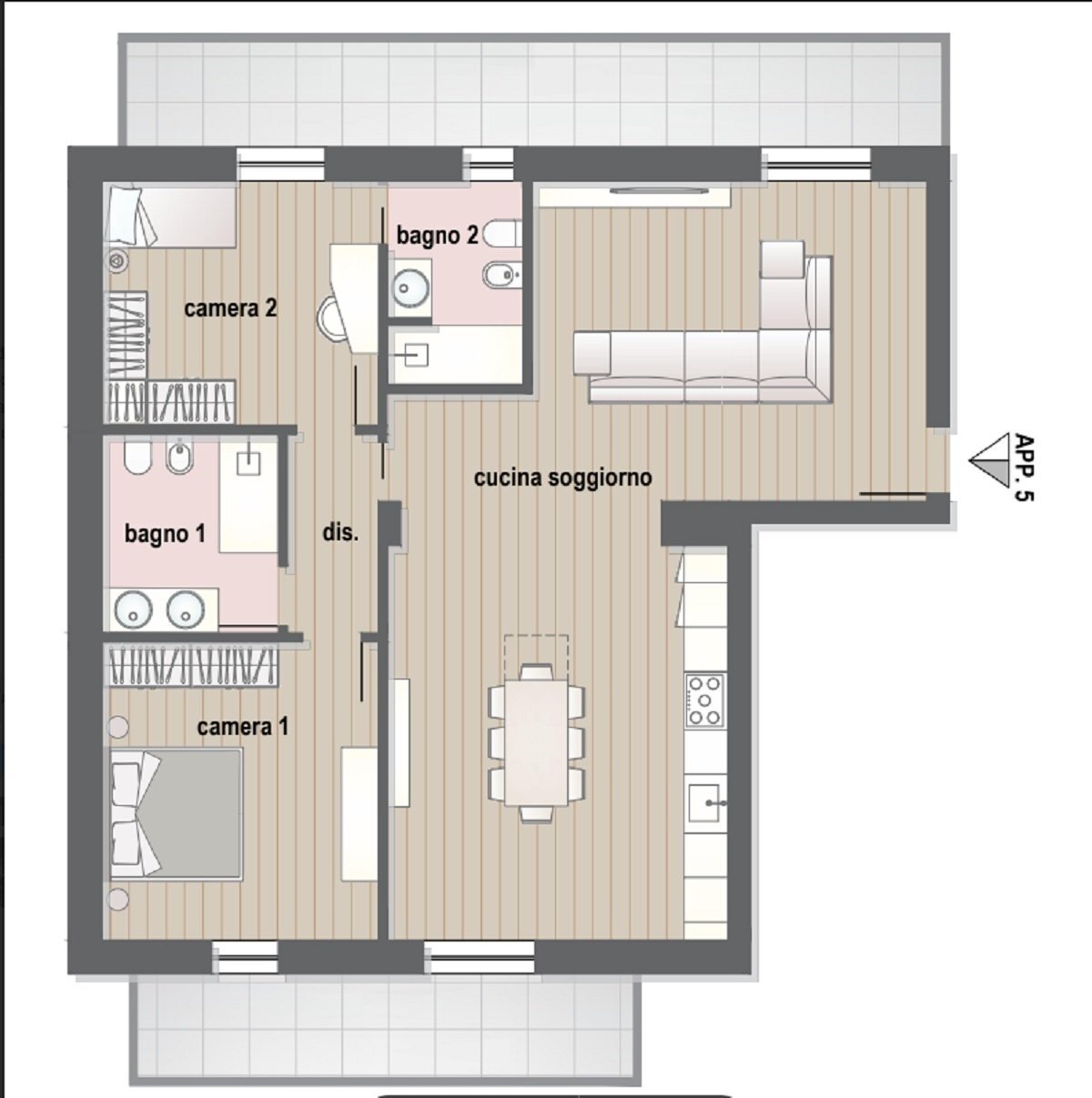 PLANIMETRIA INT 5.jpg - Four-room apartment Offida - floor plans 1