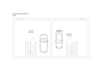 Pianta Bifamiliare Ethel piano seminterrato_A3_50_ - Villa a Schiera via Rio Moro, Colonnella - foto 5
