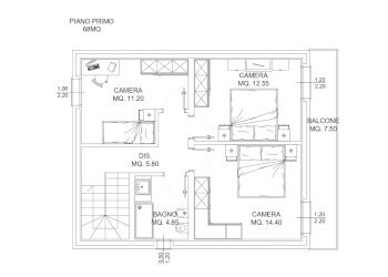 Pianta Piano Primo - Villa Via Fonte Ottone 11, Colonnella - foto 4