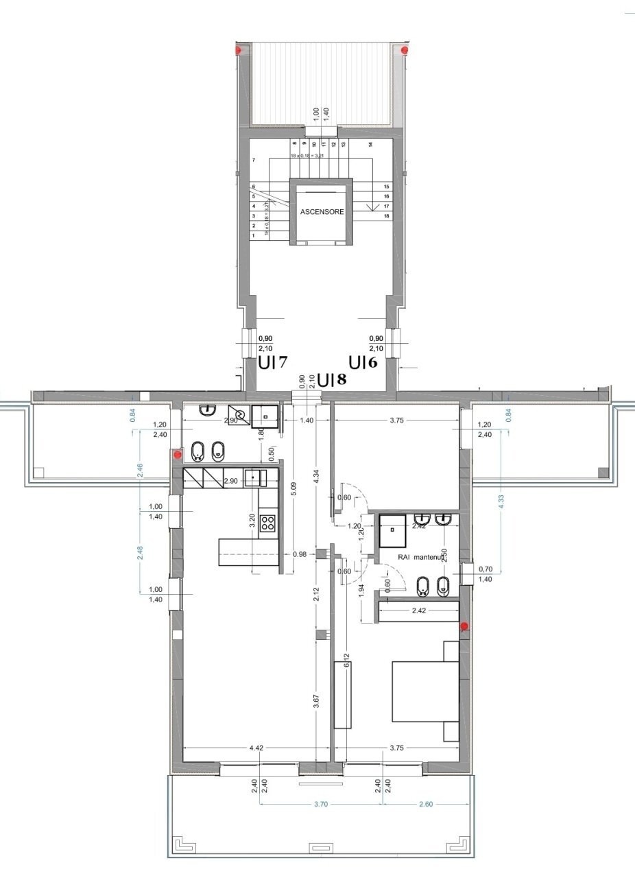 appartamento 8.jpg - Three-room apartment Via Senatore Diogene Valotti 4, Brescia - floor plans 1