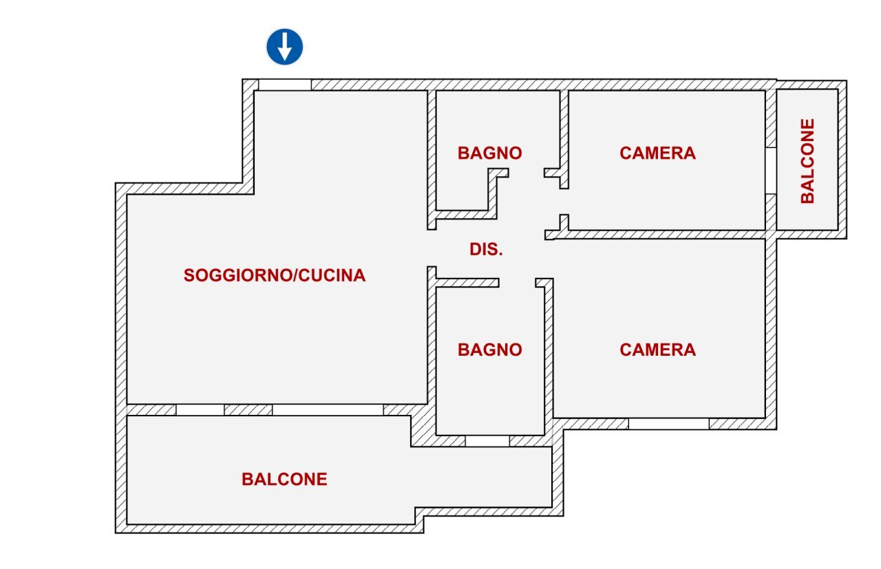 pianta - Three-room apartment giacomo leopardi, Lainate - floor plans 1