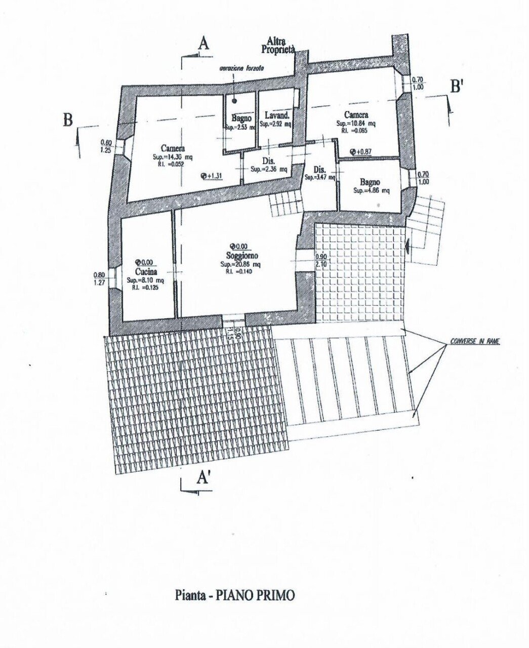 P1772.jpg - Appartamento Località Boscara, Maiolo - planimetria 1