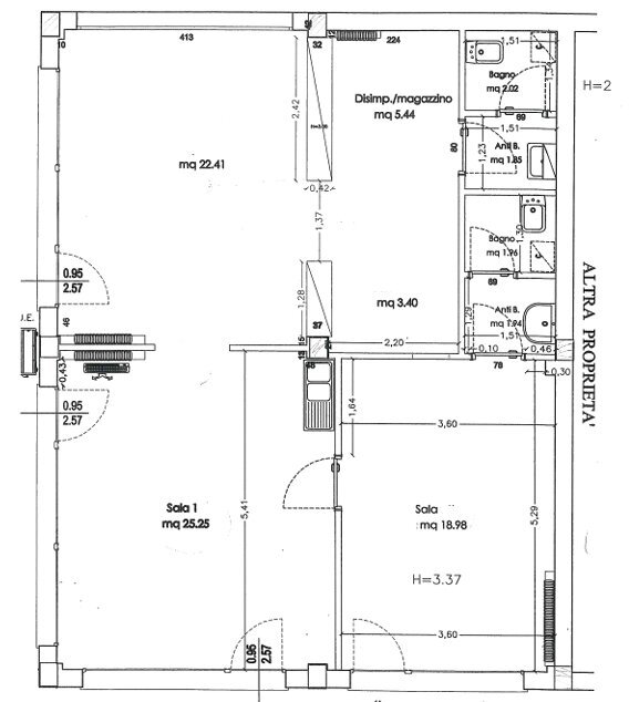 piantina negozio 4 vetrine.PNG - Commercial Premises Santarcangelo di Romagna - floor plans 1