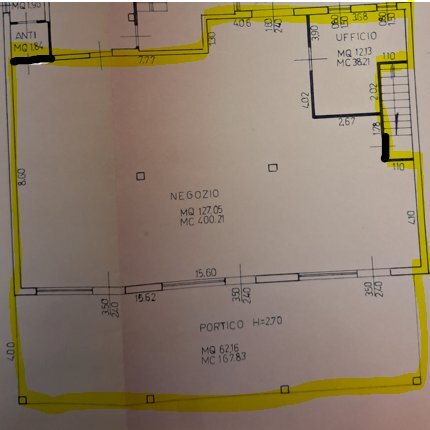 piantina affitto.PNG - Locale Commerciale Verucchio - planimetria 1
