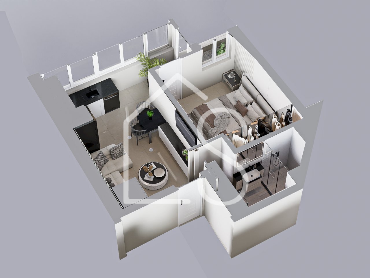 Unit-6_3.png - Two-room apartment Bologna - floor plans 1