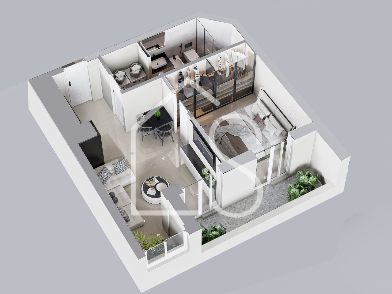 Unit-3_3.png - Two-room apartment Bologna - floor plans 1