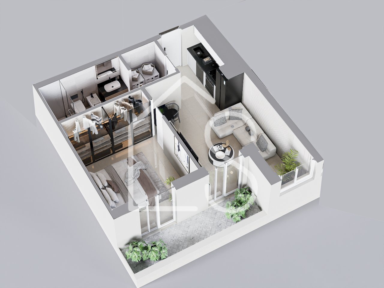 Unit-2_5.png - Two-room apartment Bologna - floor plans 1
