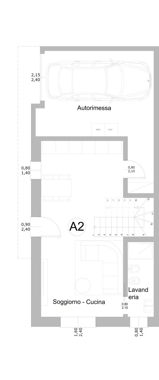 Planimetria PT - Terraced Villa Via Rubizzano, San Pietro in Casale - floor plans 1