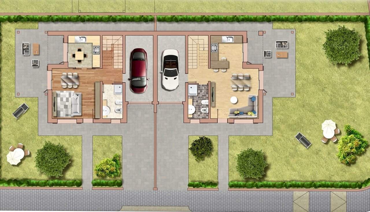 Piano Terra.jpeg - Villa a Schiera Via Scorsuro, Poggio Renatico - planimetria 1