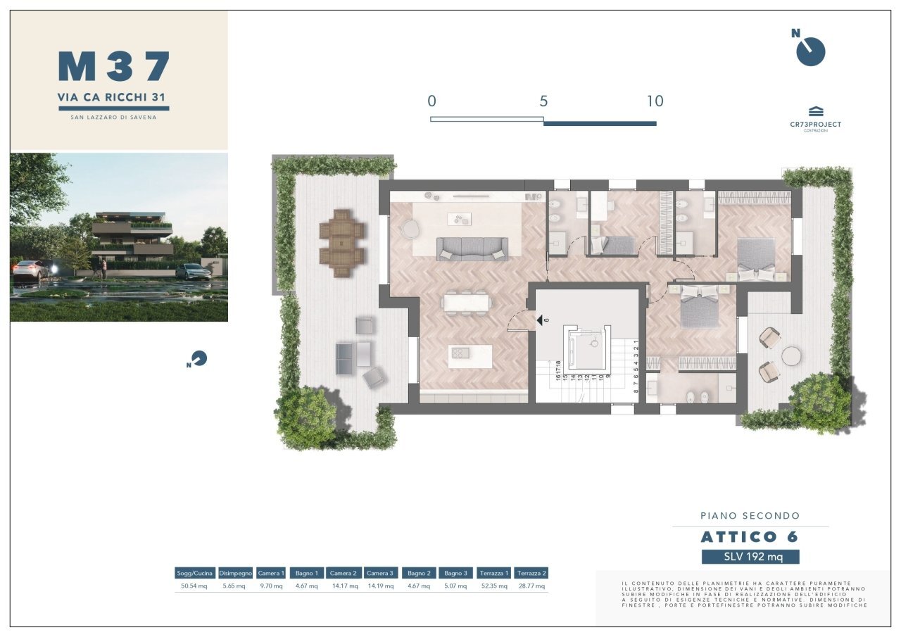 Attic Via Cà Ricchi 31, San Lazzaro di Savena - floor plans 1