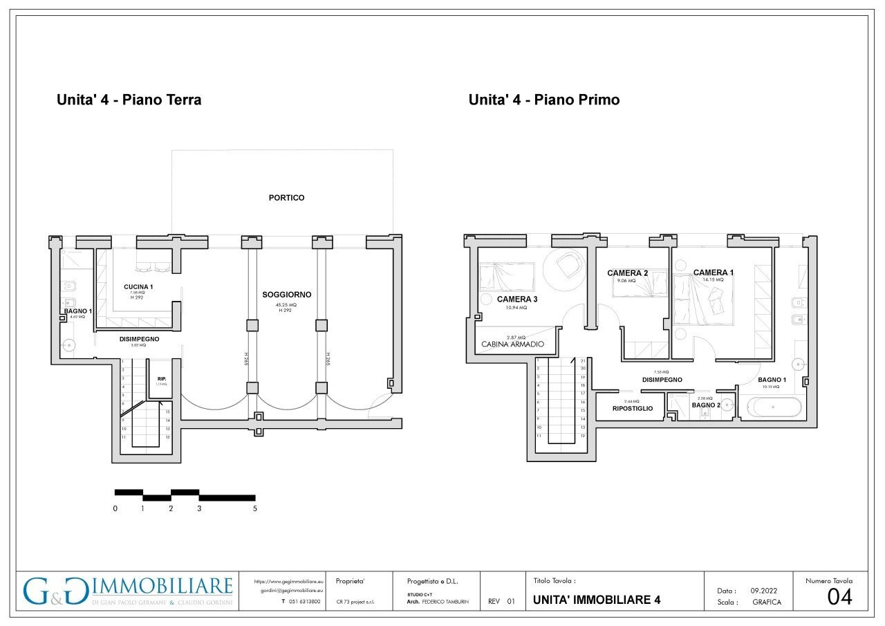 UNITA\' 4.jpg - Semi-detached house via Zocca 1, San Lazzaro di Savena - floor plans 1