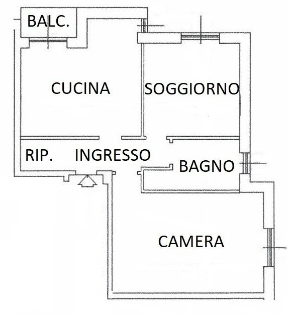 Piantina - Trilocale Recco - planimetria 1