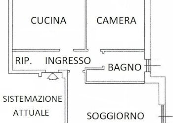 Planimetria sistemazione attuale - Three-room apartment Recco - photo 13