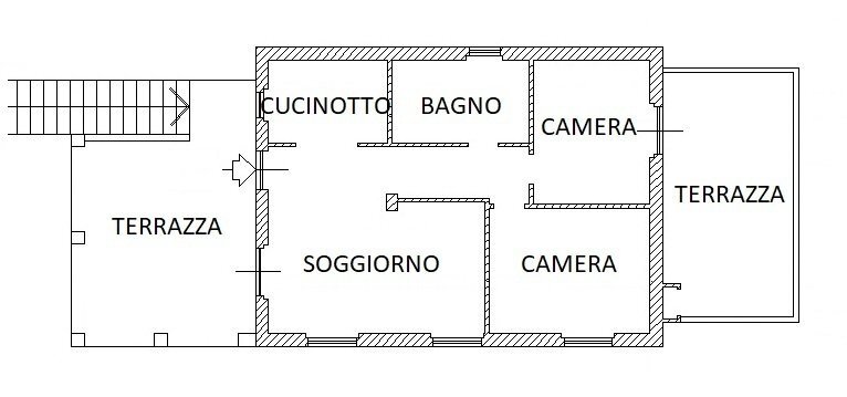 Planimetria - Trilocale Avegno - planimetria 1