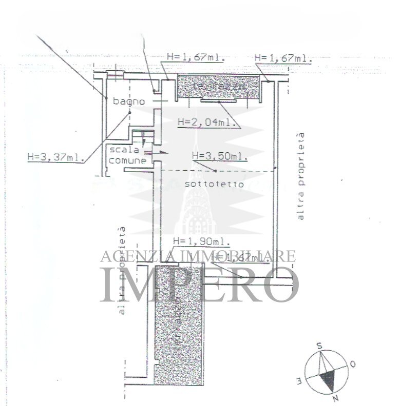 planimetria - Quadrilocale Via Vittorio Emanuele II 60, Bordighera - planimetria 1