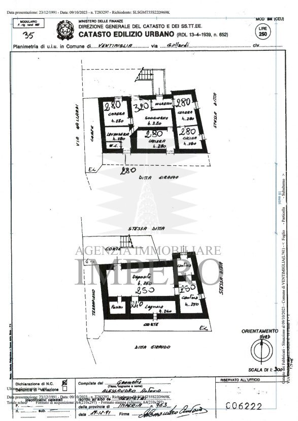 planimetria - Casa indipendente Via Gallardi 22, Ventimiglia - planimetria 1