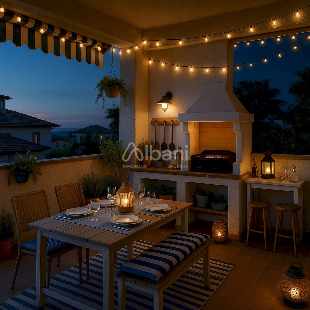 LE2043_Lerici -render della terrazza loggiata in n - Appartamento Lerici - foto 3