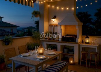 LE2043_Lerici -render della terrazza loggiata in n - Appartamento Lerici - foto 3