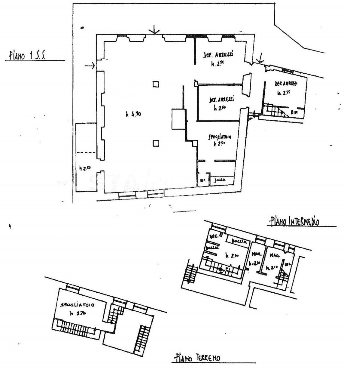 AFFITTASI LOCALE 300 MQ - CENTRO LA SPEZIA - Commercial Premises Via XX Settembre 35, La Spezia - floor plans 1