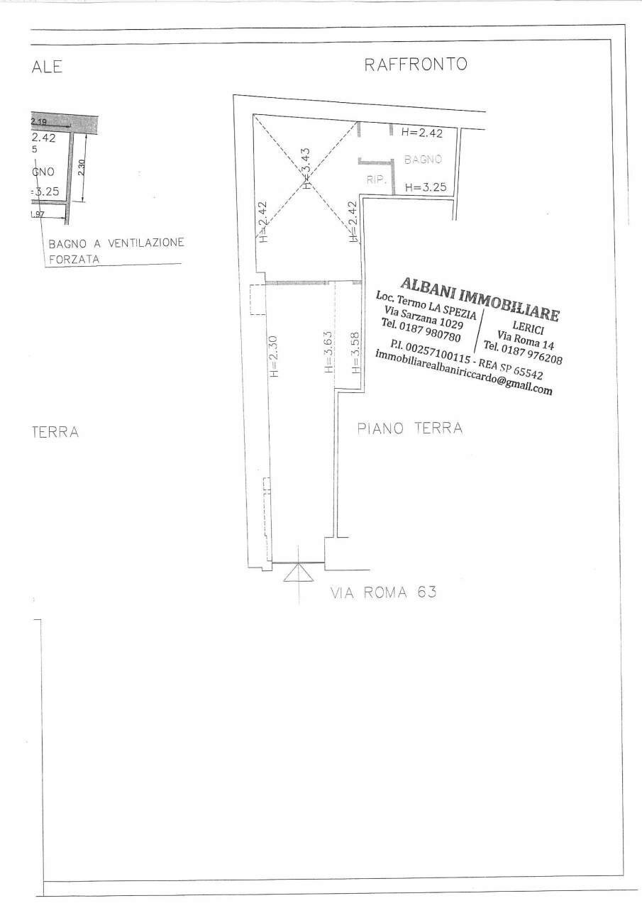 AFF498_Lerici_Affitto_fondo_ - Articoli da Regalo - Casalinghi Via Roma, Lerici - planimetria 1