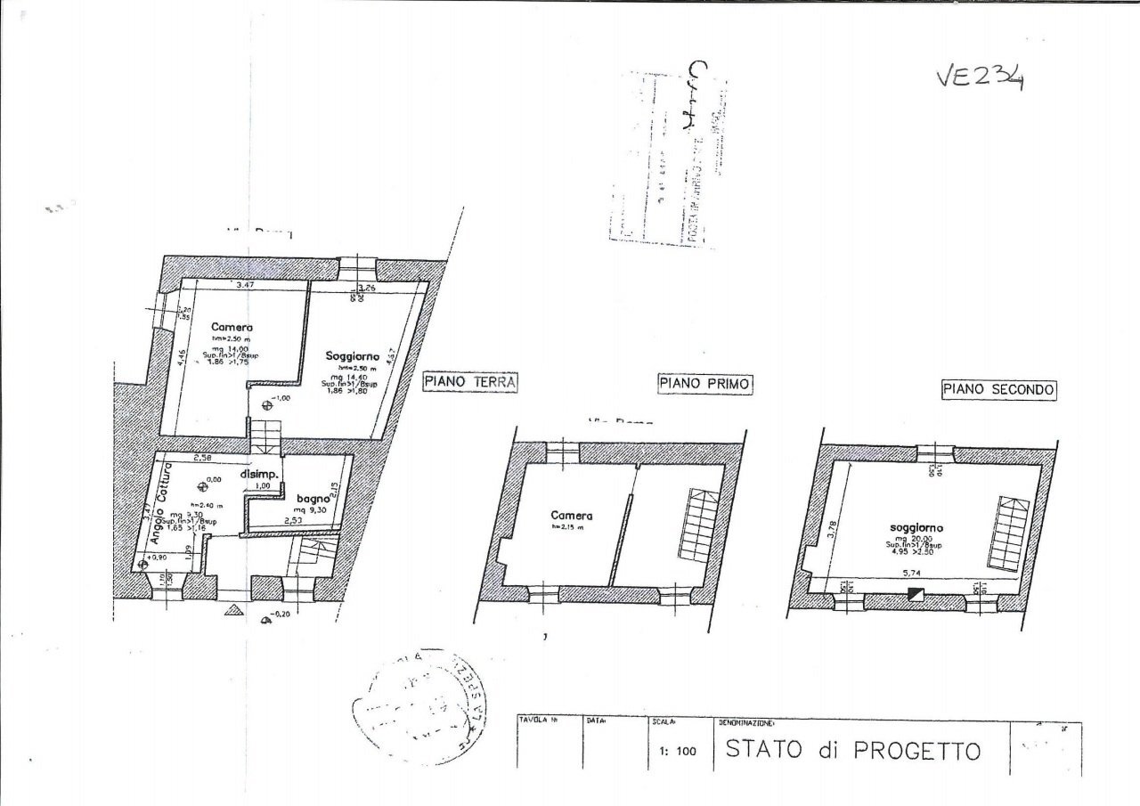 VE234_vendita_casa_vista_mare_la_spezia - Townhouse Via Dietro la Chiesa 22, Vezzano Ligure - floor plans 1