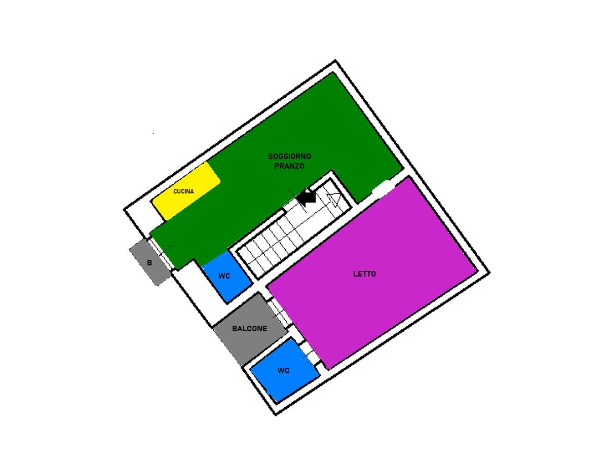 planimetria - Two-room apartment Via Perugini 19, Monopoli - floor plans 1