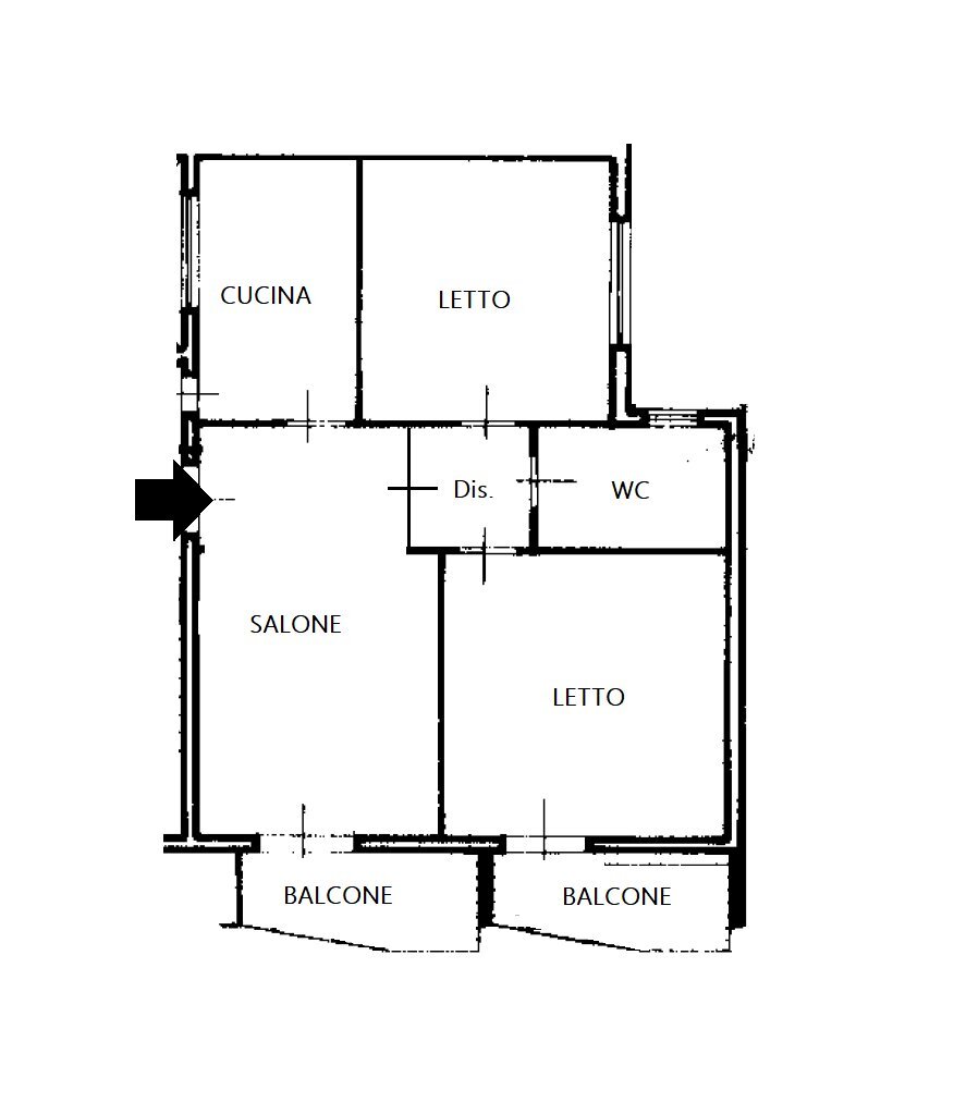 planimetria - Three-room apartment Via benedetto croce, Monopoli - floor plans 1