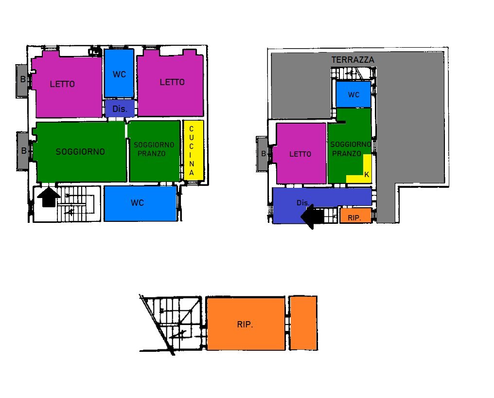 PLANIMETRIE - Villa Piazza Alessandro Manzoni, Monopoli - floor plans 1
