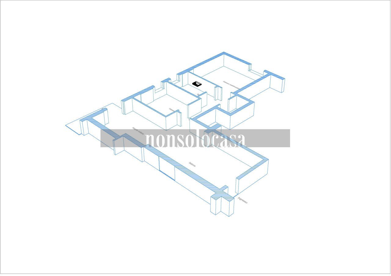 PLANIMETRIA 3D - Trilocale Via Giuseppe Lunghi 100, Perugia - planimetria 1