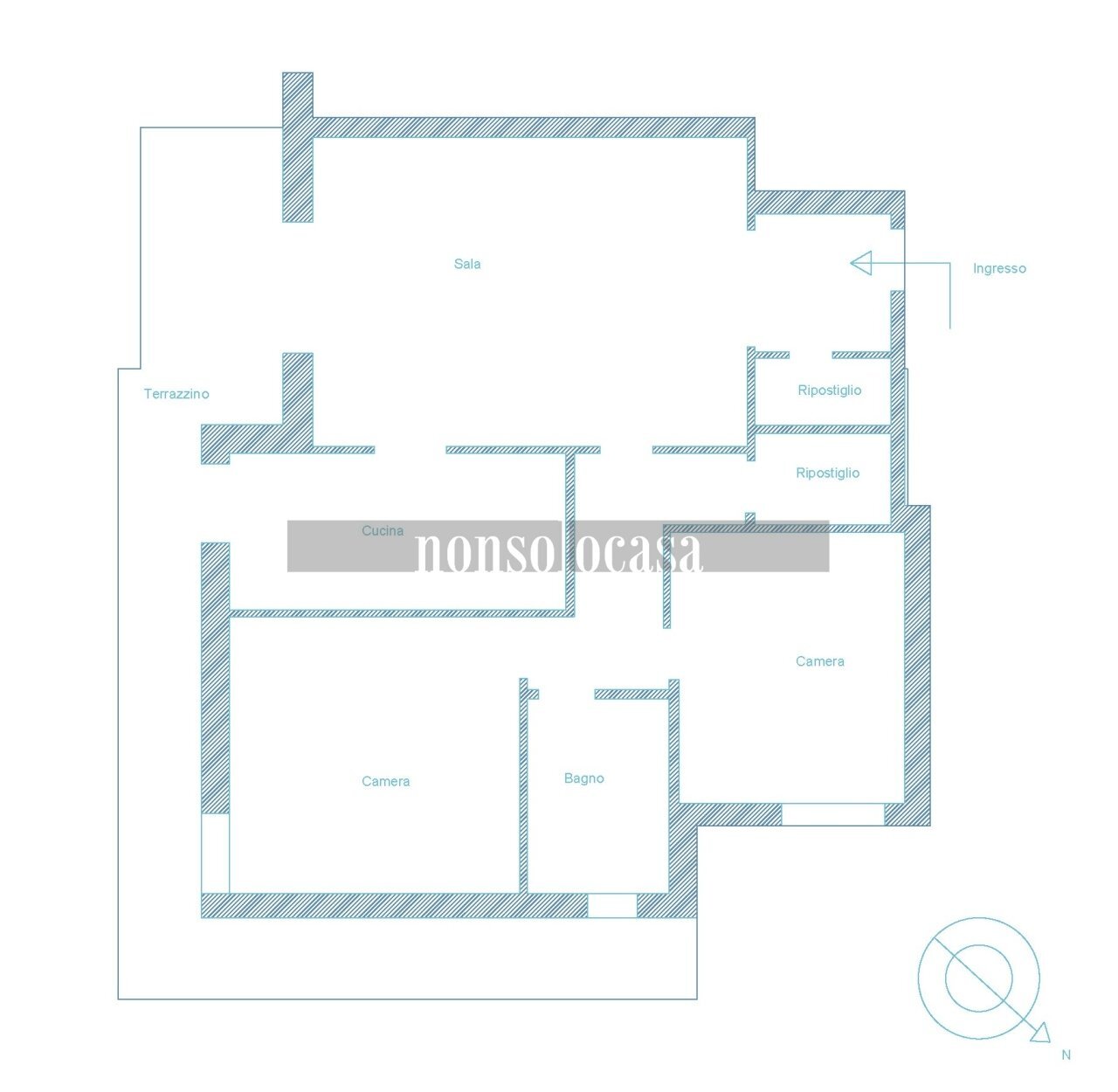 PLANIMETRIA - Quadrilocale Via Santa Lucia 2, Valfabbrica - planimetria 1